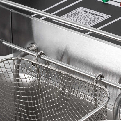 Friteuză Electrică RAF 5.5L – Oțel Inoxidabil, 2500W, Termostat Reglabil, Recipient Detasabil