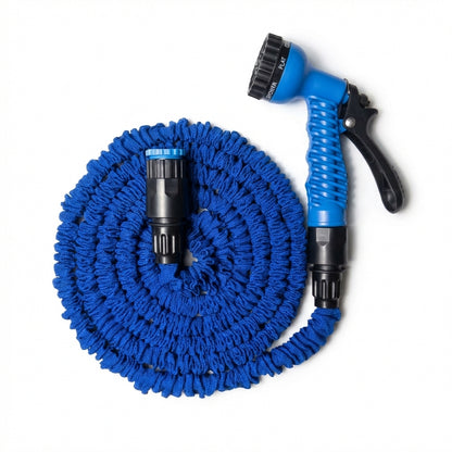 Furtun Extensibil Magic Hose 60m cu Pistol de Udat Reglabil, Anti-Încâlcire, Compact și Ușor, Albastru