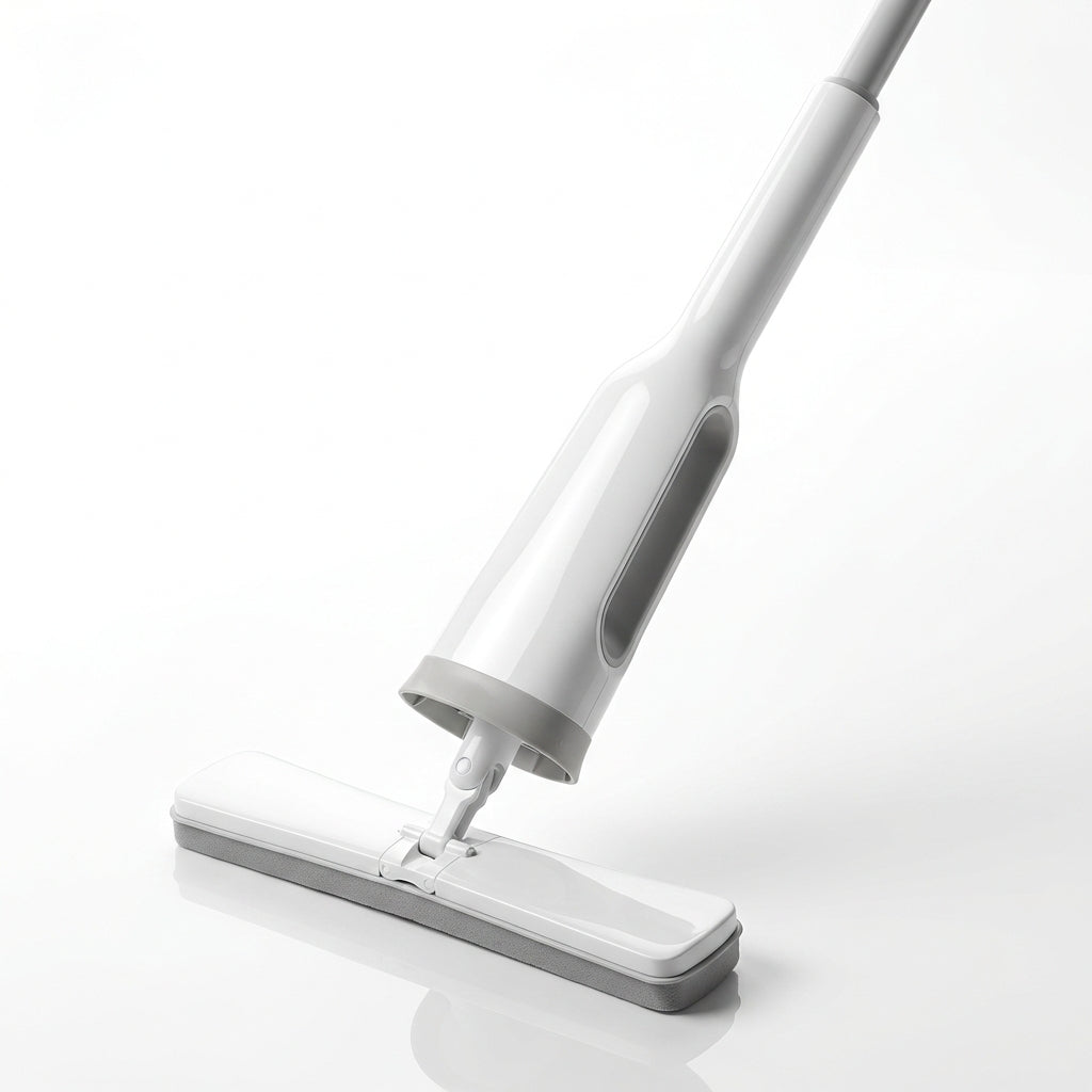 Mop cu Cap Dreptunghiular Family Helper, Sistem de Stoarcere Integrat, Rotire 180°, Lavetă Inclusă, Gri