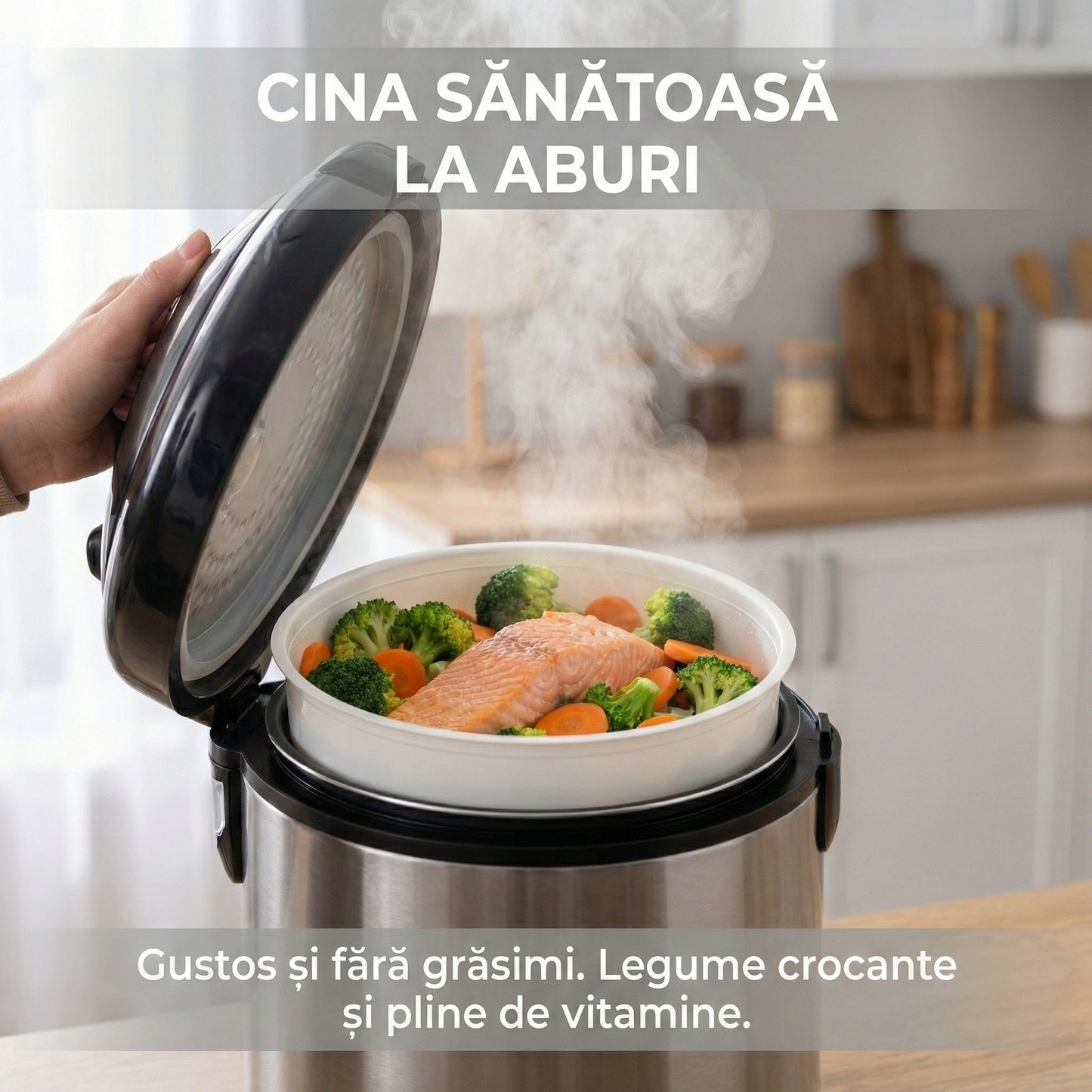 Multicooker Electric Digital R.166, 6L, 900W, Timer 24H, Vas Antiaderent