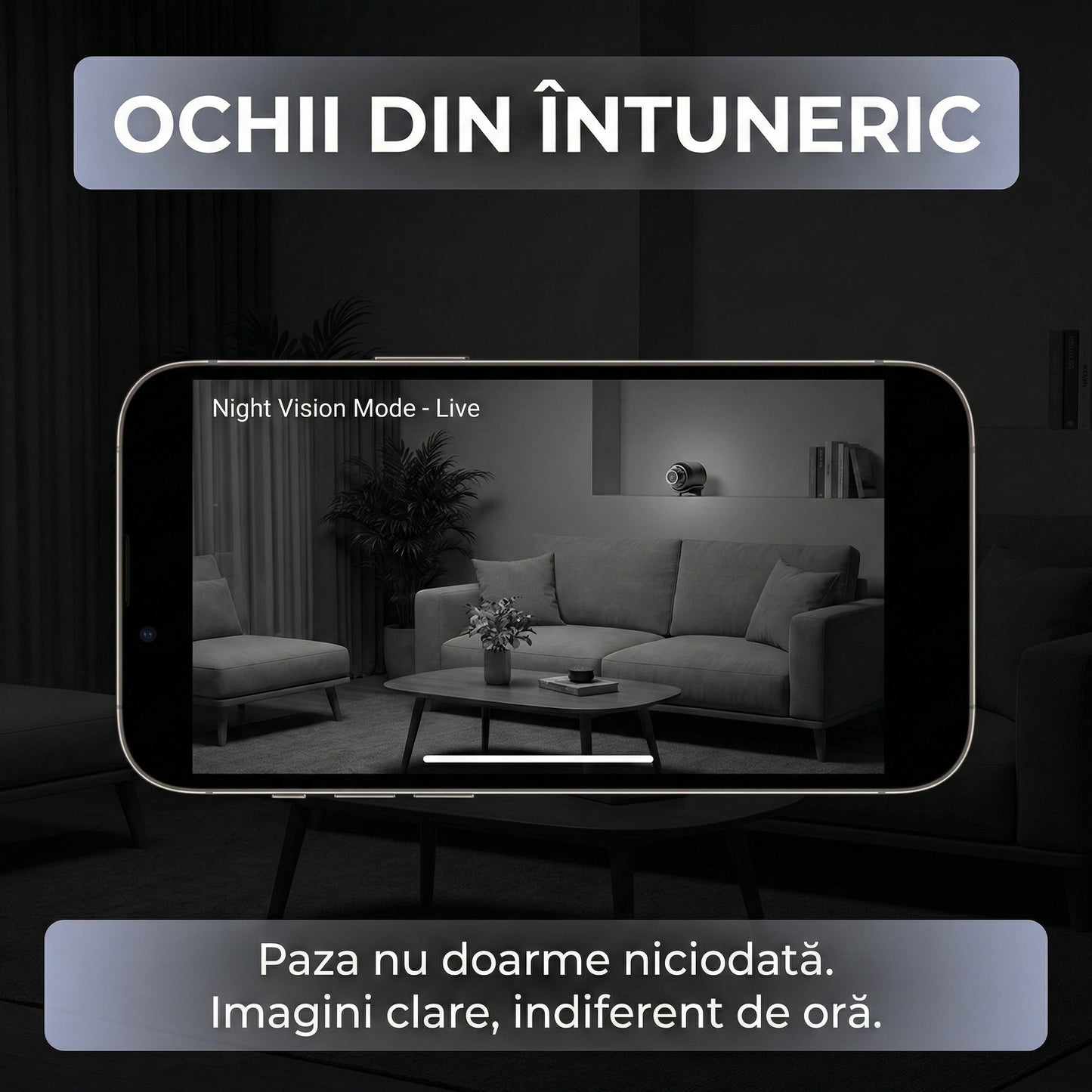 Mini Cameră de Supraveghere WiFi X5, Full HD 1080p, Night Vision, Audio-Video, Ascultare în Timp Real, Negru