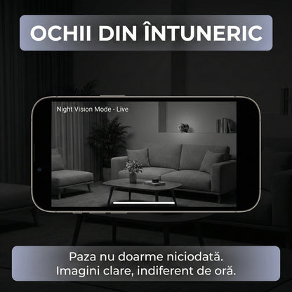Mini Cameră de Supraveghere WiFi X5, Full HD 1080p, Night Vision, Audio-Video, Ascultare în Timp Real, Negru