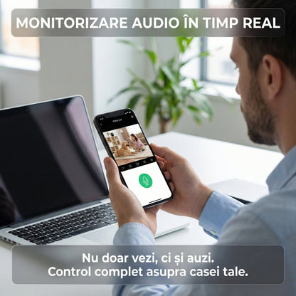 Mini Cameră de Supraveghere WiFi X5, Full HD 1080p, Night Vision, Audio-Video, Ascultare în Timp Real, Negru