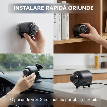 Mini Cameră de Supraveghere WiFi X5, Full HD 1080p, Night Vision, Audio-Video, Ascultare în Timp Real, Negru