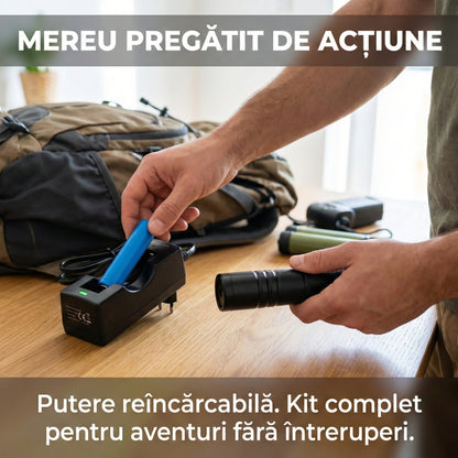 Laser Verde 3D Profesional cu Rază 10 km, Zoom Reglabil, Filtru Caleidoscopic, Acumulator 4500mAh și Încărcător Inclus