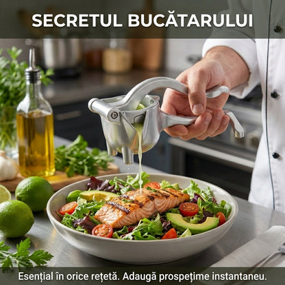 Storcător Manual de Citrice din Aluminiu (Heavy Duty) - Presă Profesională pentru Lămâi & Portocale, 23cm