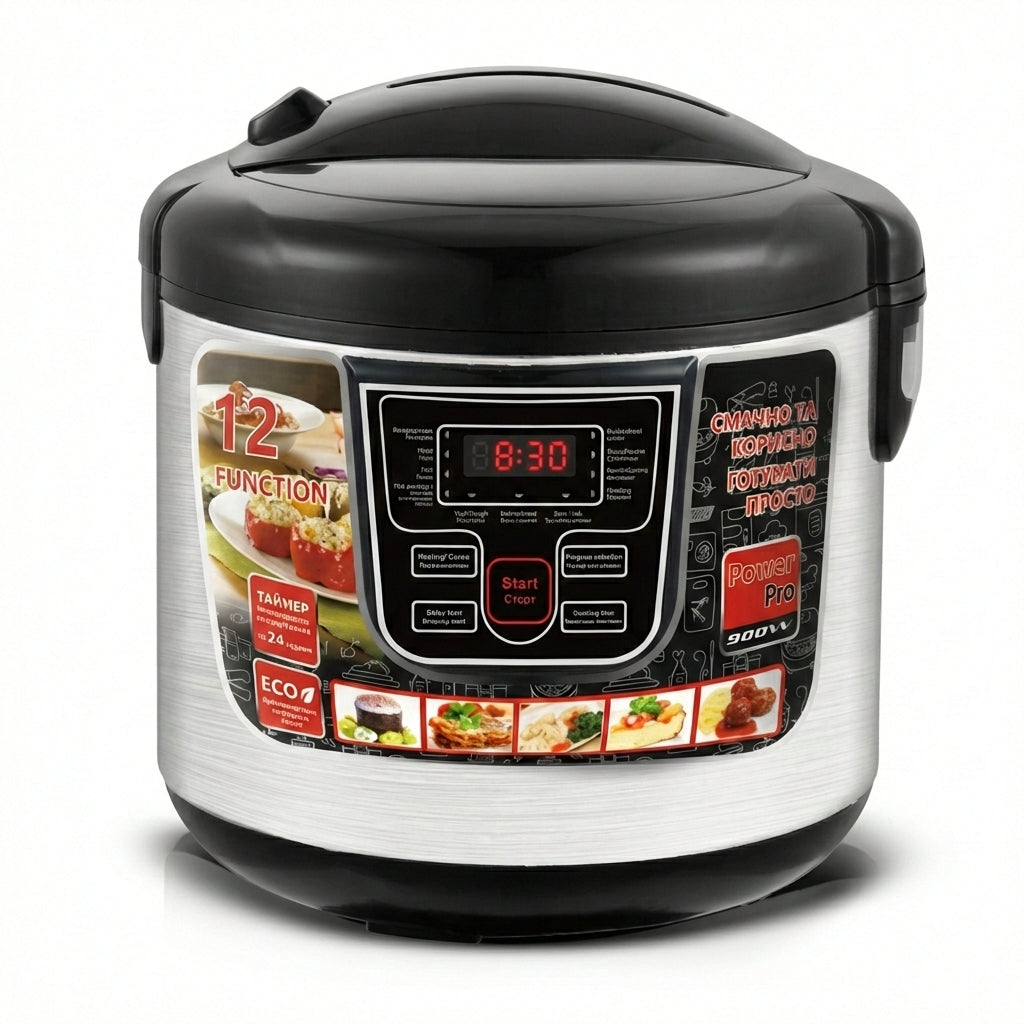 Multicooker Electric Digital R.166, 6L, 900W, Timer 24H, Vas Antiaderent