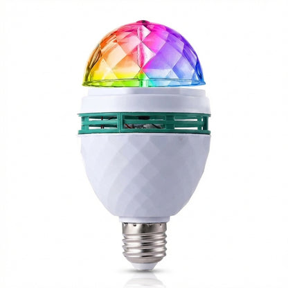 Bec LED Disco Rotativ E27 cu Proiecție RGB, 16W, Efecte Luminoase pentru Petreceri, Soclu Standard