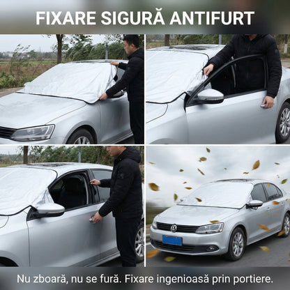 Husă Multifuncțională pentru Protecția Parbrizului, Anti-Îngheț și Anti-Soare, Universală, Impermeabilă