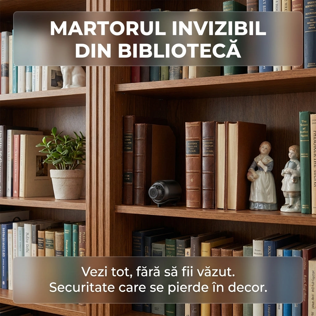 Mini Cameră de Supraveghere WiFi X5, Full HD 1080p, Night Vision, Audio-Video, Ascultare în Timp Real, Negru