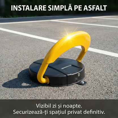 Blocator Parcare Automat cu Telecomandă & Alarmă - Sistem Anti-Furt, Rezistență 2 Tone & Kit Montaj Inclus