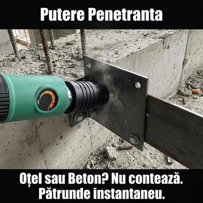 Pistol de Bătut Cuie în Beton "Mini Cannon" - Putere Ajustabilă 5 Trepte & Amortizor Zgomot (Fără Aer/Curent)