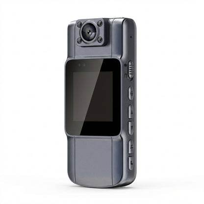 Mini Cameră Video Portabilă "Body Cam" cu WiFi, Ecran LCD, Lentilă Rotativă 180°, 1080P, Night Vision, Baterie 1000mAh