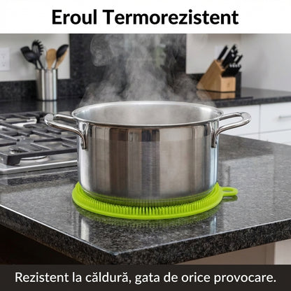 Burete din Silicon Multifuncțional pentru Vase și Legume - Antibacterian, Flexibil & Termorezistent | JJYY