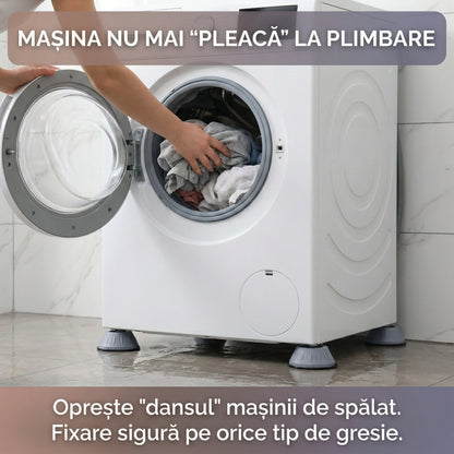 Set 4 Piciorușe Antivibrație Universale pentru Mașina de Spălat, Reducere Zgomot și Protecție Podea