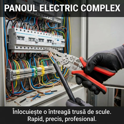 Clește Multifuncțional pentru Dezizolat Cabluri (18-în-1 / 20-în-1) - Tăiere, Sertizare & Separare Fire din Oțel Inoxidabil