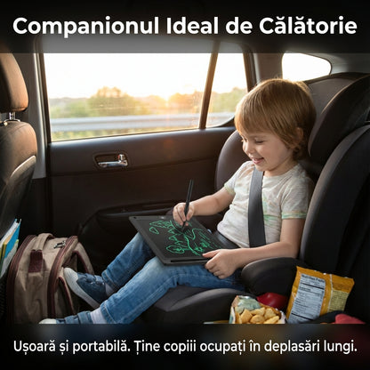 Tabletă Grafică LCD 8.5 Inch pentru Scris și Desenat, Buton Ștergere, Stylus Inclus, Ecran Sensibil la Presiune, Negru