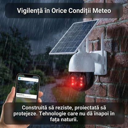 Cameră Supraveghere Solară 4G LTE, Vedere Nocturnă, Senzor de Mișcare AI, Comunicare Bidirecțională