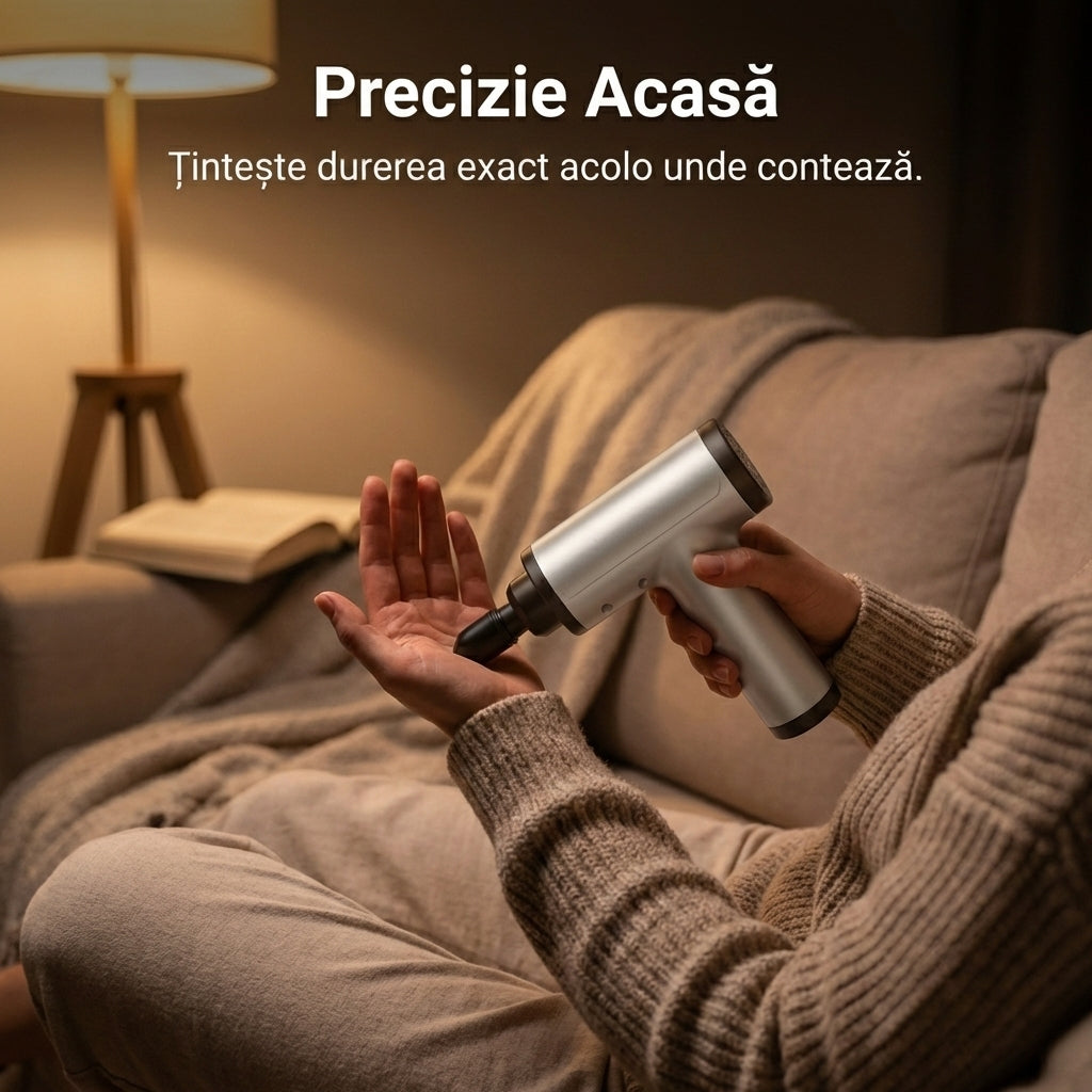 Pistol de Masaj Profesional "Deep Tissue" - Terapie prin Vibrații pentru Recuperare Musculară & Mobilitate