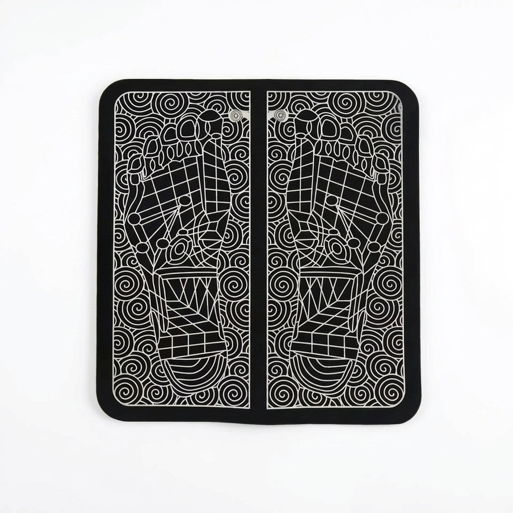 Covor de Masaj EMS pentru Picioare - Stimulare Musculară Electrică cu 8 Moduri & 19 Intensități, Încărcare USB