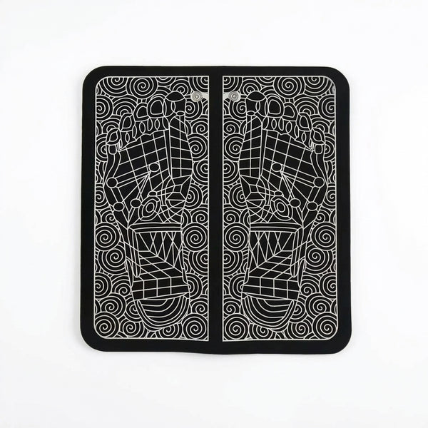 Covor de Masaj EMS pentru Picioare - Stimulare Musculară Electrică cu 8 Moduri & 19 Intensități, Încărcare USB