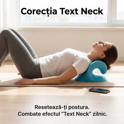 Dispozitiv Chiropractic de Tracțiune Cervicală (Tip C) - Pernă Relaxare Gât & Corectare Postură în 8 Minute