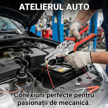 Clește Multifuncțional pentru Dezizolat Cabluri (18-în-1 / 20-în-1) - Tăiere, Sertizare & Separare Fire din Oțel Inoxidabil
