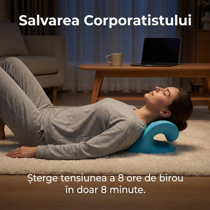 Dispozitiv Chiropractic de Tracțiune Cervicală (Tip C) - Pernă Relaxare Gât & Corectare Postură în 8 Minute