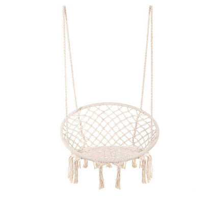 Leagăn Suspendat cu Franjuri, Bumbac Împletit, 150kg, Interior/Exterior