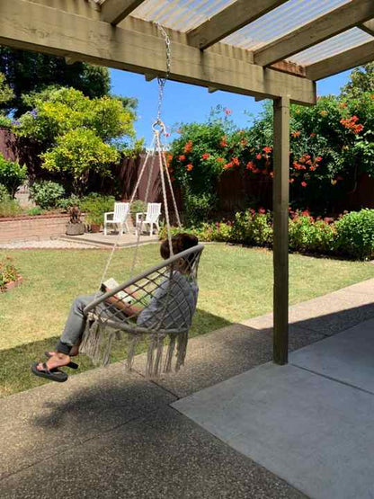 Leagăn Suspendat cu Franjuri, Bumbac Împletit, 150kg, Interior/Exterior