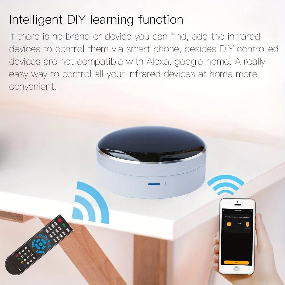 Hub Universal Inteligent WiFi IR pentru Controlul Aparatelor Casnice – Compatibil cu Alexa, Google Home și Siri