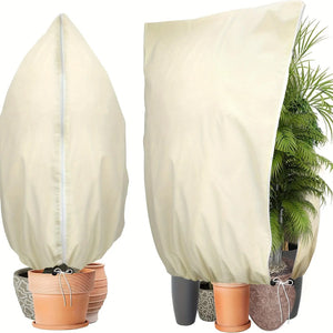 Husa acoperire extra-mare pentru plante de iarnă, cu șnur și fermoar, 180.01cm x 119.99cm