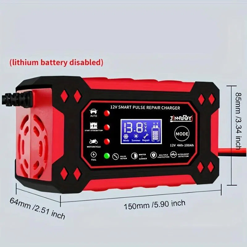 Încărcător Inteligent pentru Baterie de Mașină 12V 6A – Încărcare Automată cu Compensare a Temperaturii