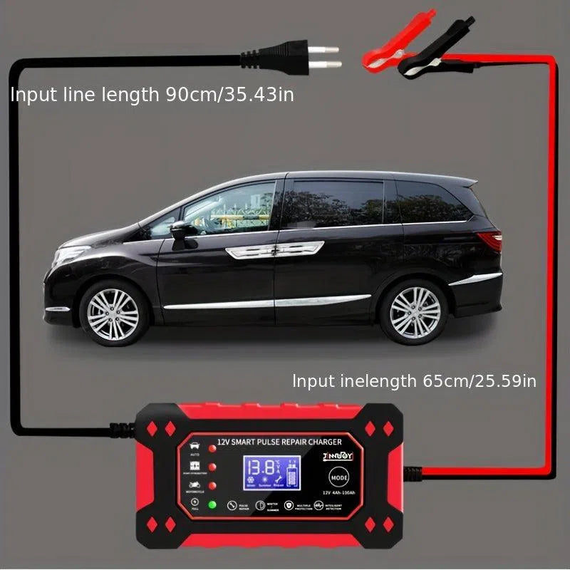 Încărcător Inteligent pentru Baterie de Mașină 12V 6A – Încărcare Automată cu Compensare a Temperaturii