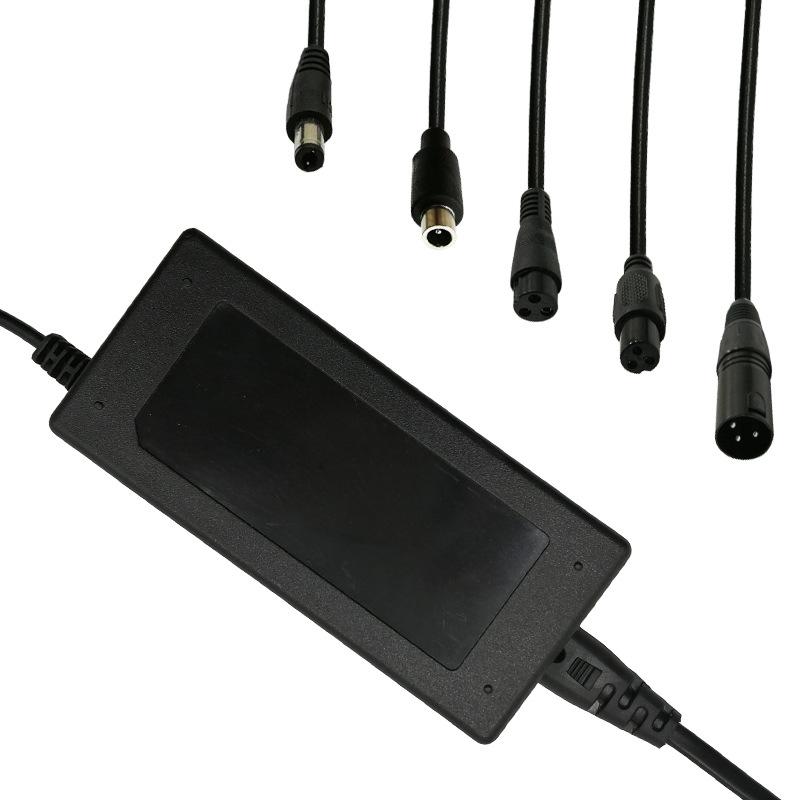 Încărcător Universal pentru Trotinete Electrice și E-Bike, 42V 2A, 5 Conectori Interschimbabili, Protecție Scurtcircuit, Negru