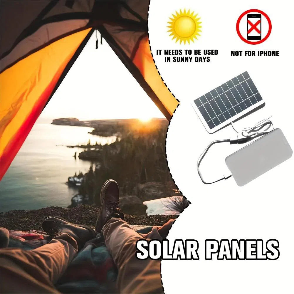 Încărcător solar portabil rezistent la apă, 2W, cu USB 5V