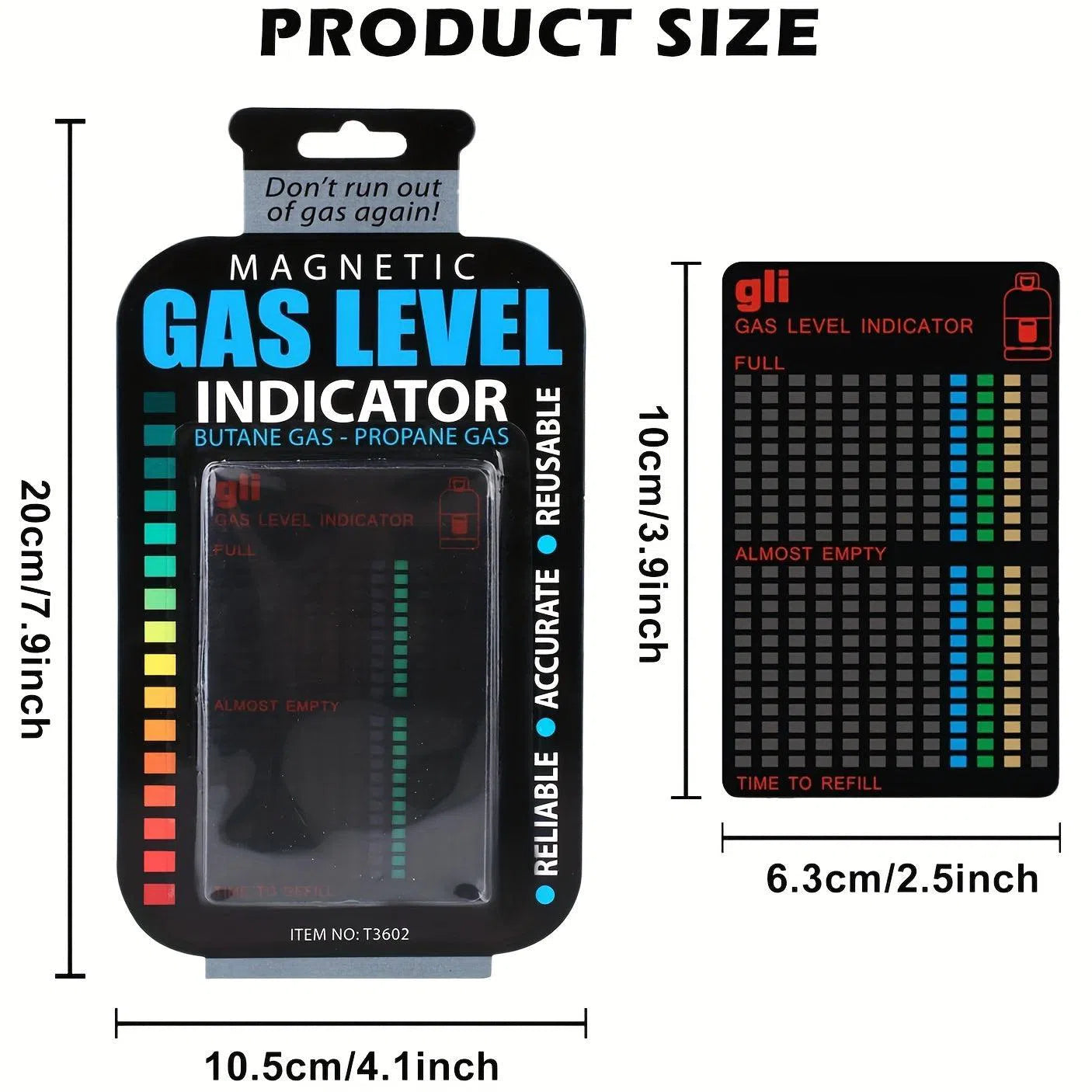 Indicator magnetic pentru nivelul gazului, reutilizabil, pentru rezervor de propan