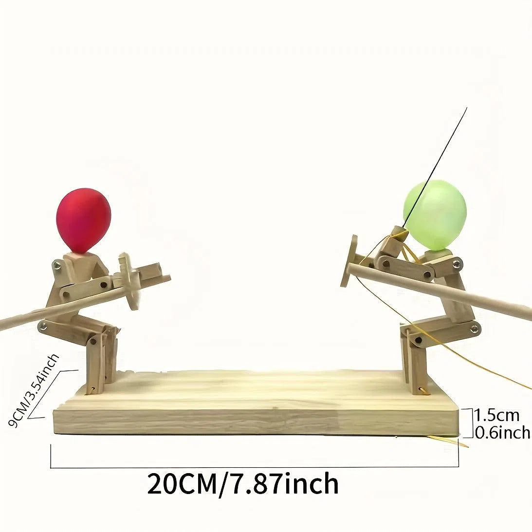 Joc de duel ninja din lemn, realizat manual pentru 2 jucători - Distracție interactivă pentru familie