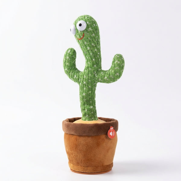 Jucărie Interactivă Cactus Dansator din Pluș, Cântă și Dansează, Alimentare Baterii, Verde