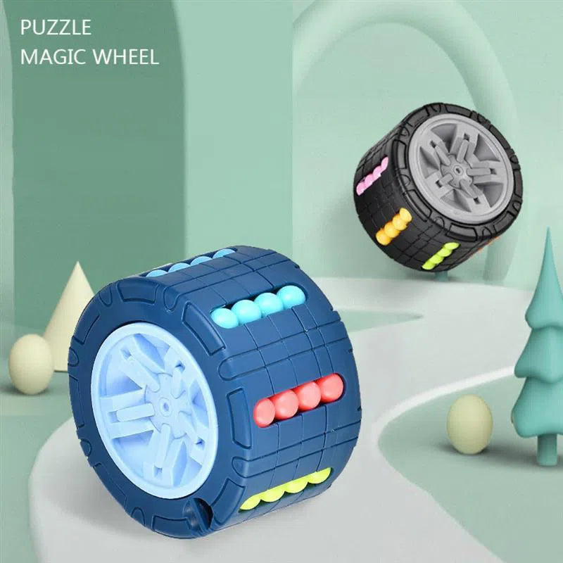 Jucărie Magică 3D Cub Cilindric cu Boabe – Puzzle Giroscop cu Rotire și Alunecare, Ideal pentru Reducerea Stresului la Copii