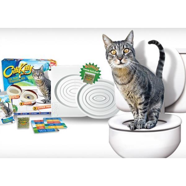 Kit Citi Kitty pentru educarea pisicilor la toaletă, 38.6 x 37.3 x 3 cm