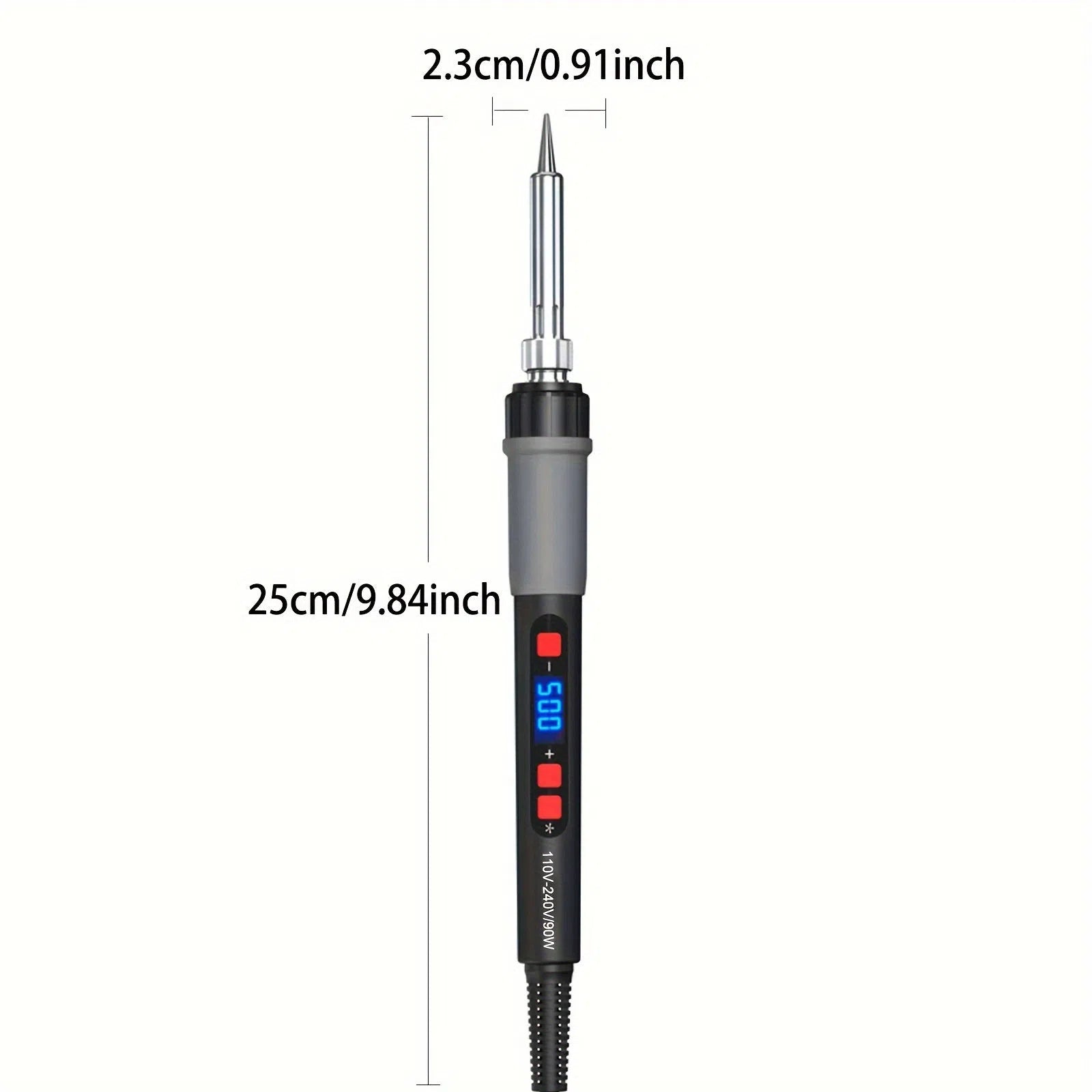 Kit Electric de Lipit 90W – Fier de Lipit cu Afișaj Digital LCD, Temperatură Ajustabilă 180-500°C, Kit Inteligent pentru Reparații DIY, Priză UE 220V