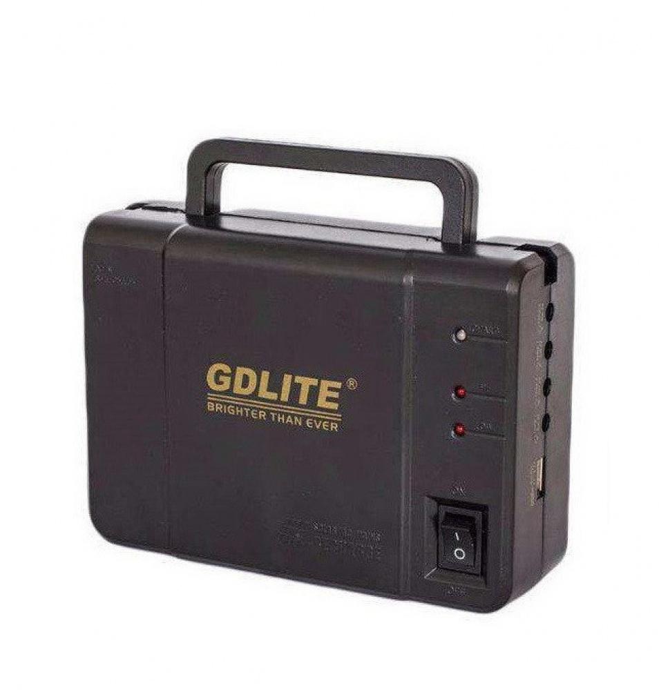 Kit Fotovoltaic cu Panou Solar și Slot USB, GDLite GD-8006A - 3 Becuri LED 3x3W, Acumulator 6V 4Ah