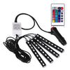 Kit Lumini Ambientale Auto LED RGB cu Telecomandă – Iluminare Interior Auto