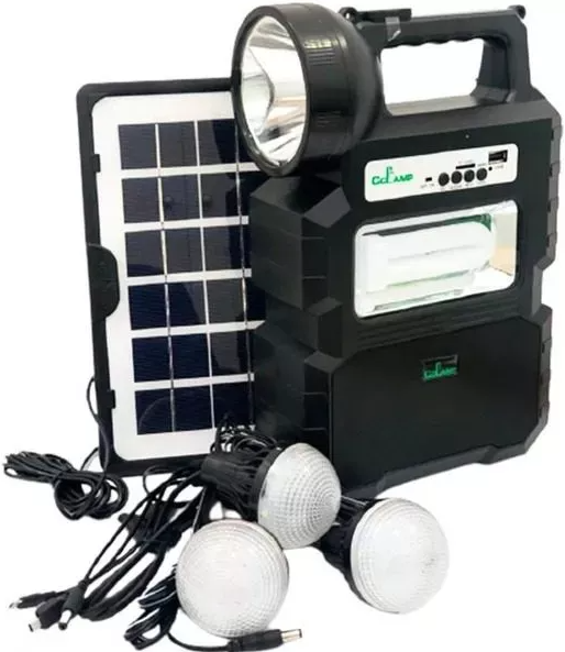 Kit Panou Solar cu Acumulator LiIon, Radio FM, Bluetooth și 3 Becuri LED SMD Incluse