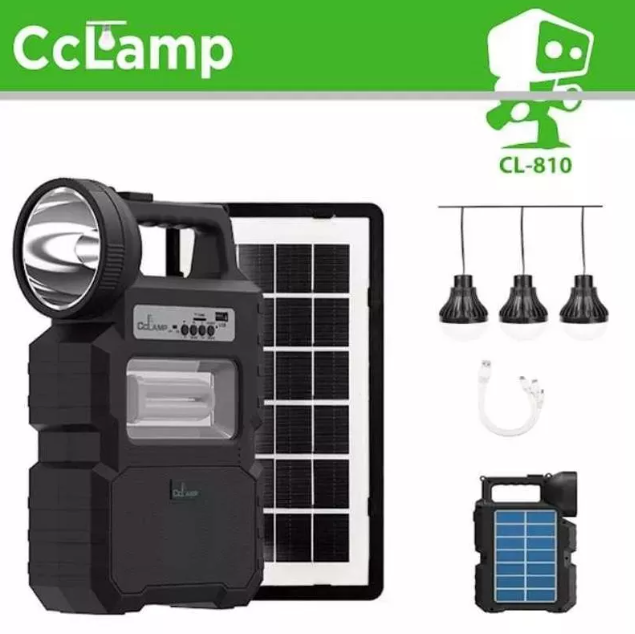 Kit Panou Solar cu Acumulator LiIon, Radio FM, Bluetooth și 3 Becuri LED SMD Incluse