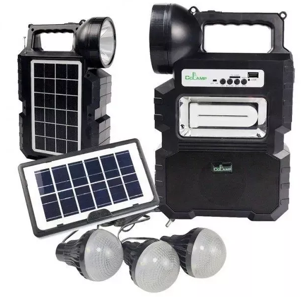 Kit Panou Solar cu Acumulator LiIon, Radio FM, Bluetooth și 3 Becuri LED SMD Incluse