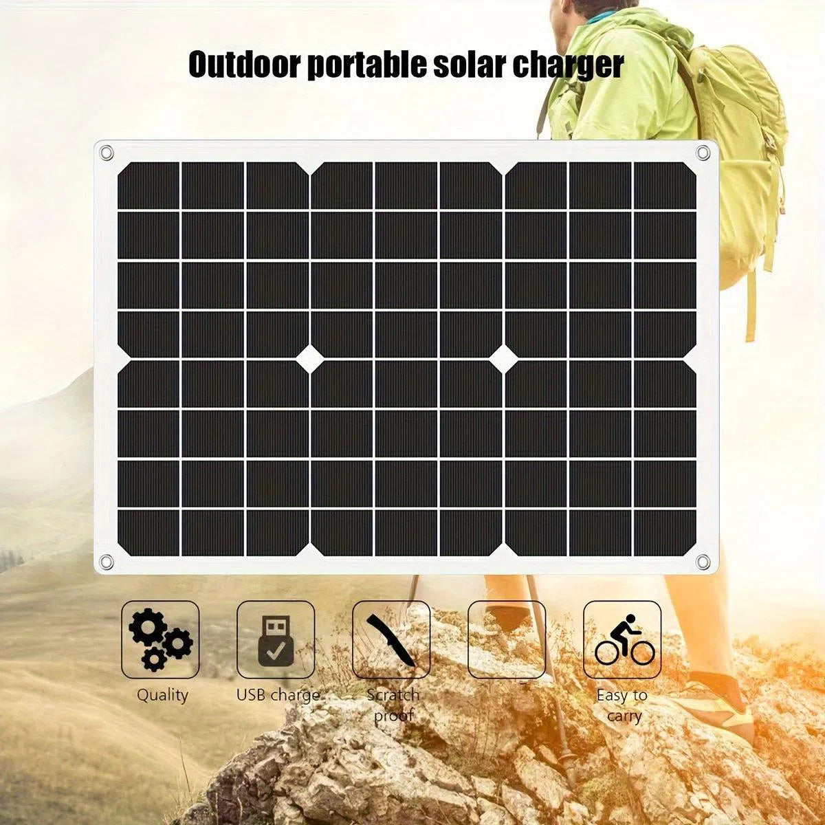 Kit complet de alimentare cu panouri solare, USB dublu 12V/5V, controler solar 60A/100A