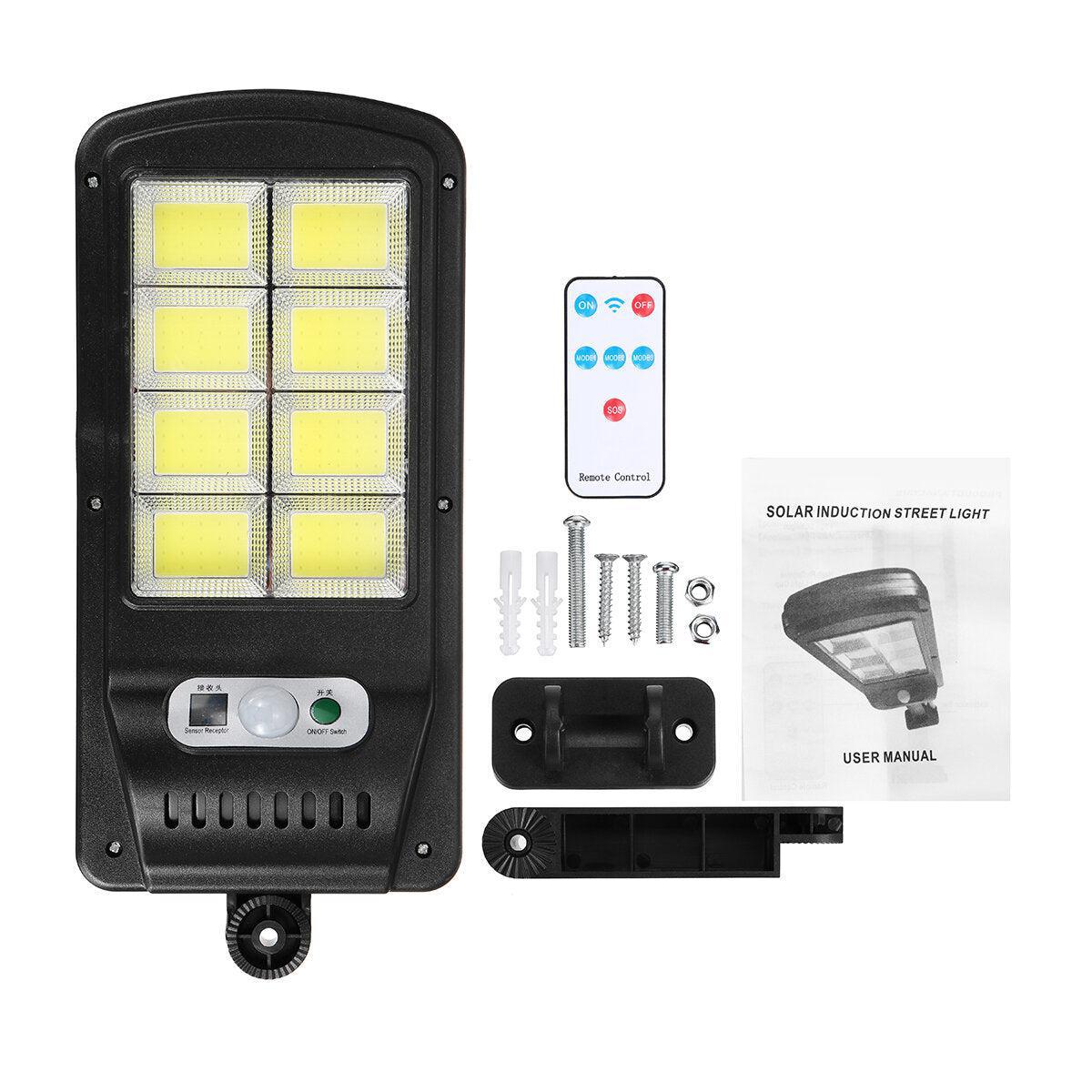 Lampa LED Solară COB 160 LED-uri cu Senzor de Mișcare, Autonomie 12-14 ore, IP65