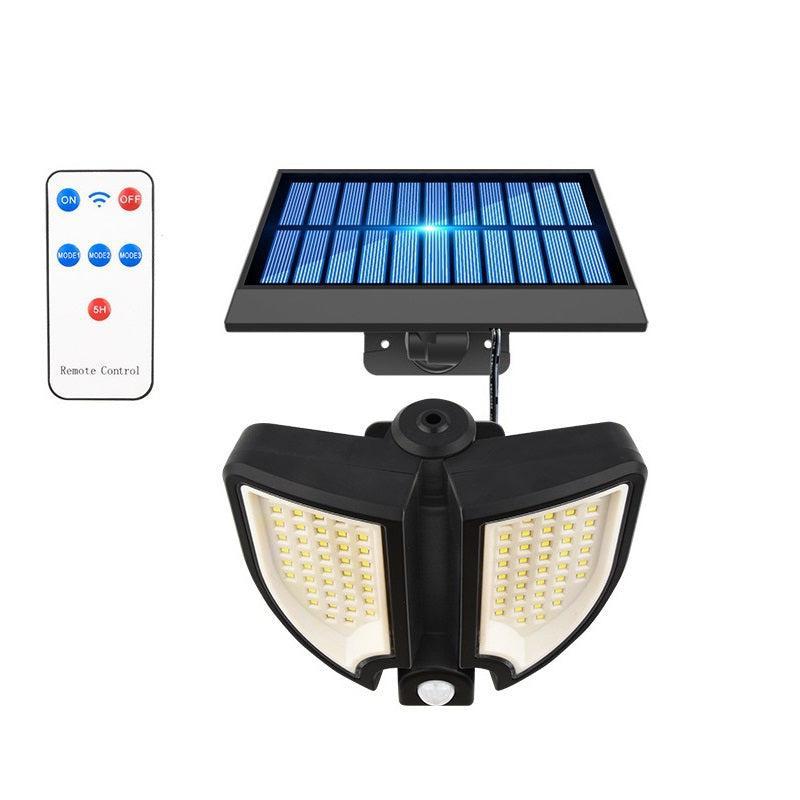 Lampa LED cu încărcare solară, senzor de mișcare 80W, 3 moduri de iluminare și telecomandă